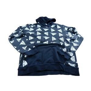 Adidas Vintage Monogram Black Hoodie Men's‎ S